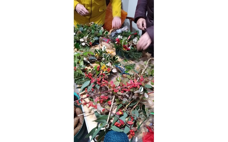 christmas wreath making christmas wreath making